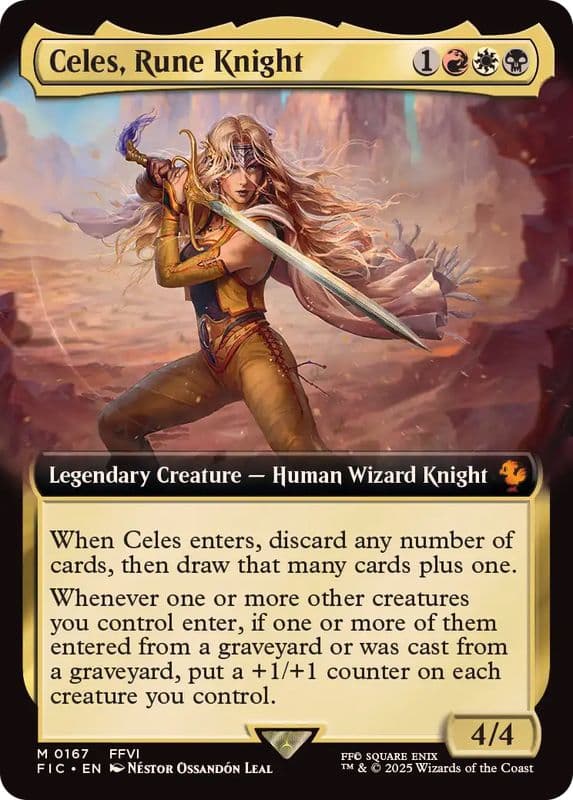 [EX+](FOIL)(フルアート)(0167)ルーンナイト、セリス/Celes, Rune Knight《英語》【FIC】 - TCG