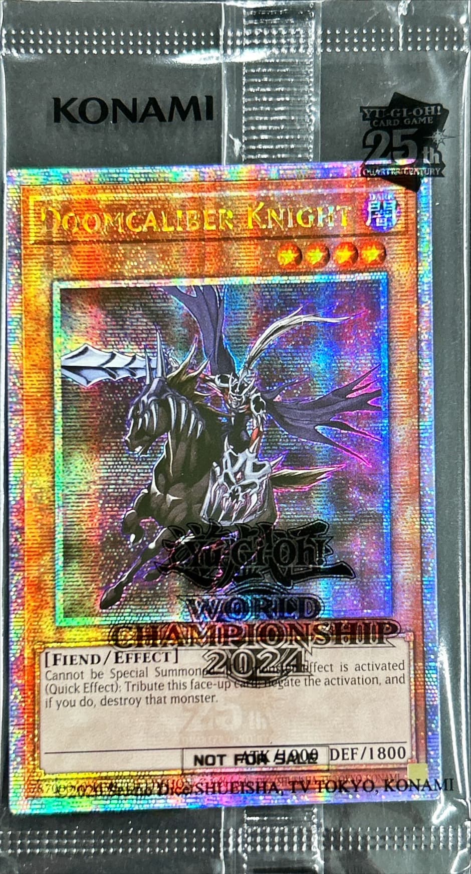 (未開封)死霊騎士デスカリバーナイト/DoomcaliberKnight【クォーターセンチュリーシークレット】{2024-ENP01}《モンスター》 - TCG