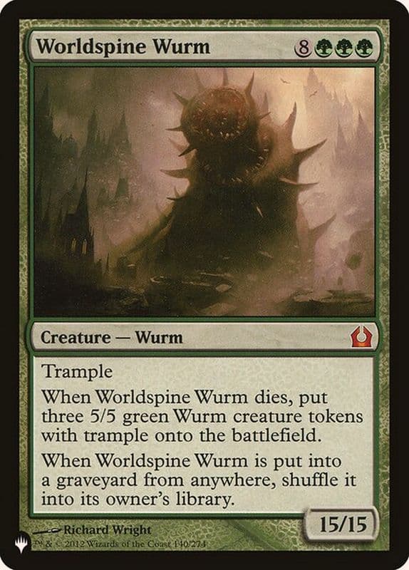 世界棘のワーム/Worldspine Wurm《日本語》【Reprint Cards(The List)】 - TCG